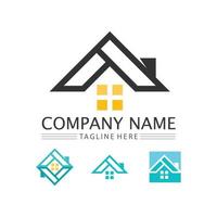 Real estate and home buildings vector logo icons template