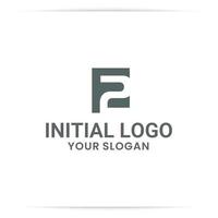 logo design lettering f2 symbol vector