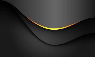 Abstract gold black shadow curve overlap on grey metallic design modern futuristic background vector