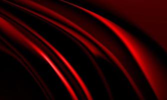 Realistic red fabric wave curve background vector