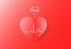 Vector illustration world heart day background
