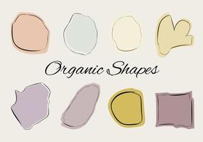 Watercolor hand drawn organic shape elements collection for design, card, background, or template. vector