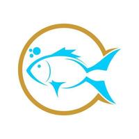 fish logo design vector