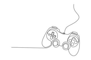 un dibujo de línea continua del signo de estilo lineal de joystick para móvil. concepto de equipo de juego. ilustración gráfica vectorial de diseño de dibujo de una sola línea. vector