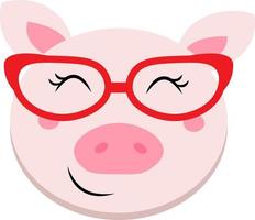 cute pig animal vector illustration