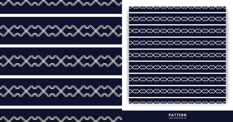 Patterns With Stripes Themes - Blue and White Stripes With a Modern and Luxurious Feel on a Blue Background can be used to Design Clothing, Books, Gifts, or Other Designs.