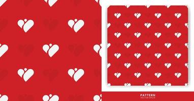 The Pattern with a Unique Heart Theme and a Red Background can be Used to Design Clothes, Books, or Other Designs. vector