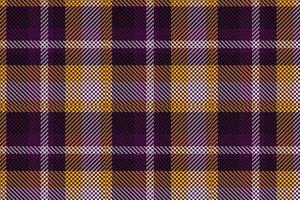 Plaid pattern seamless vector. Dark textured tartan check background vector