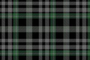 Plaid pattern seamless vector. Dark textured tartan check background vector