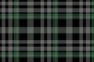 Plaid pattern seamless vector. Dark textured tartan check background vector