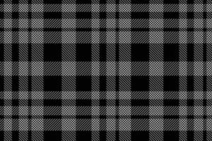 Plaid pattern seamless vector. Dark textured tartan check background vector