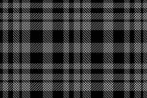 Plaid pattern seamless vector. Dark textured tartan check background vector