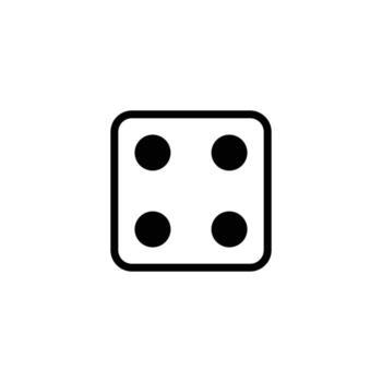 Game dice. Set of game dice, isolated on white background. Dice in a flat and linear design from one to six. vector