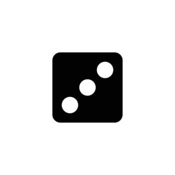 Game dice. Set of game dice, isolated on white background. Dice in a flat and linear design from one to six. vector