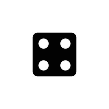 Game dice. Set of game dice, isolated on white background. Dice in a flat and linear design from one to six. vector