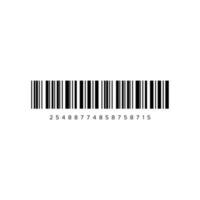 Realistic Barcode icon isolated vector