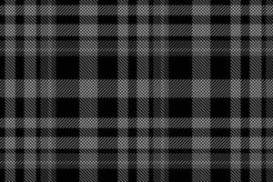 Plaid pattern seamless vector. Dark textured tartan check background vector