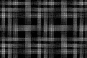 Plaid pattern seamless vector. Dark textured tartan check background vector