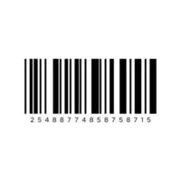 Realistic Barcode icon isolated vector