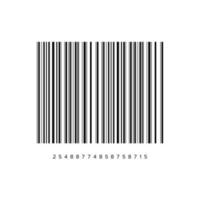 Realistic Barcode icon isolated vector