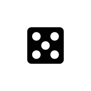 Game dice. Set of game dice, isolated on white background. Dice in a flat and linear design from one to six. vector