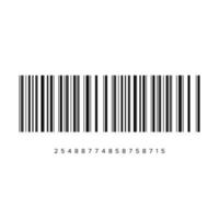 Realistic Barcode icon isolated vector