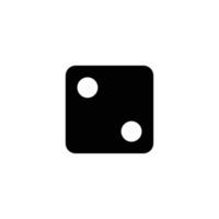 Game dice. Set of game dice, isolated on white background. Dice in a flat and linear design from one to six. vector