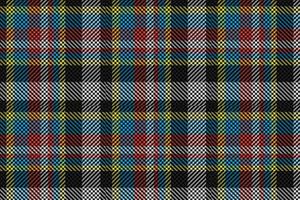 Plaid pattern seamless vector. Dark textured tartan check background vector