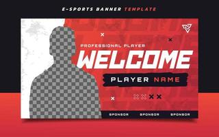 New Player E-sports Gaming Banner Template for Social Media vector