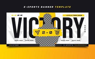 Victory Versus E-sports Gaming Banner Template for Social Media vector
