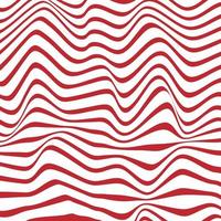 Red and white zebra wavy line pattern for template, poster, backround vector