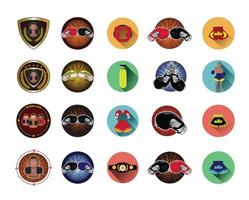 Symbol of Boxing icons set vector