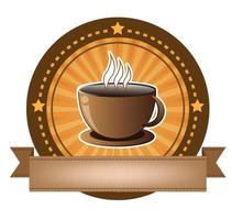 bandera de la taza de café vector