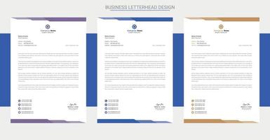 Creative a4 business letterhead print-ready design vector