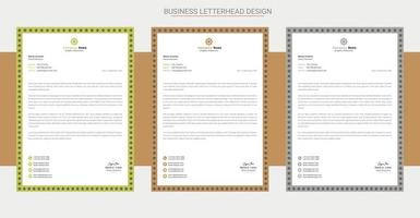 Creative a4 business letterhead print-ready design vector