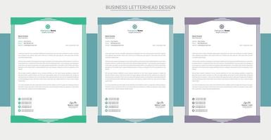 Creative a4 business letterhead print-ready design vector