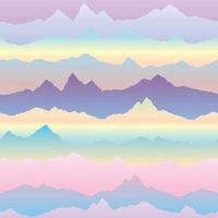 Abstract wavy mountain skyline background. Cardio effect seamless pattern. Dynamic motion wave texture vector