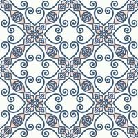 patrón floral abstracto sin fisuras. fondo ornamental floral de mosaico. ornamento musulmán en estilo árabe oriental vector