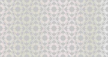 Abstract seamless pattern. Arabic line ornament with geometric shapes. Linear floral ornamental texture. Artistic backdrop in arab orient textile style. vector