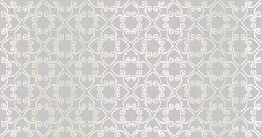 Abstract seamless pattern. Arabic line ornament with geometric shapes. Linear floral ornamental texture. Artistic backdrop in arab orient textile style. vector