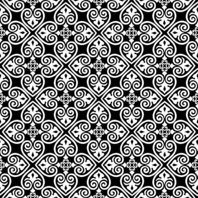 Seamless pattern with floral asian ornament. Abstract ornamental texture. Artistic diagonal flourish tile background in arab orient style