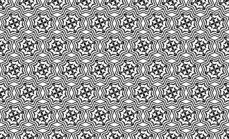 Abstract geometric mosaic seamless pattern. Stylish floral line ornament with arab star shapes vector