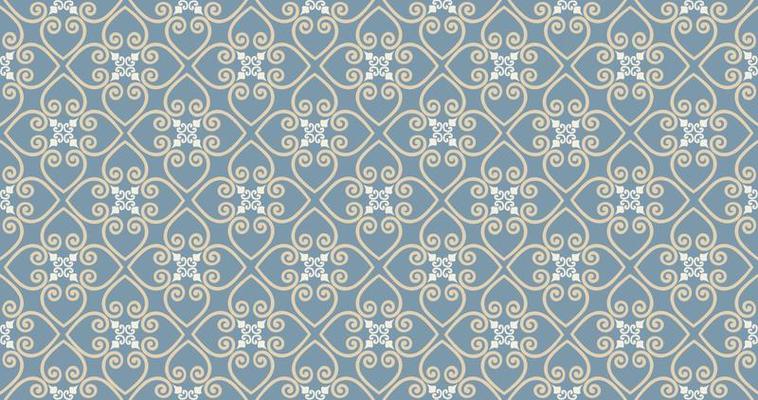 Abstract seamless pattern. Arabic line ornament with geometric shapes. Linear floral ornamental texture. Artistic backdrop in arab orient textile style.