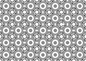 Abstract mosaic seamless pattern. Stylish floral line arab ornament in geometric muslim style vector