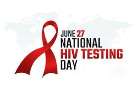 vector graphic of national HIV testing day good for national HIV testing day celebration. flat design. flyer design.flat illustration.