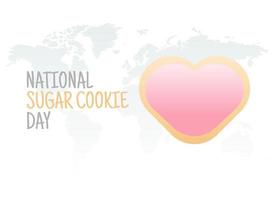 vector graphic of national sugar cookie day good for national sugar cookie day celebration. flat design. flyer design.flat illustration.