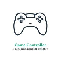 icono del controlador de juego aislado sobre fondo blanco. símbolo del controlador de juegos, controlador inalámbrico para aplicaciones web y móviles. vector