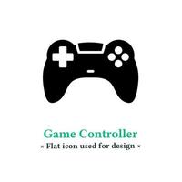 icono del controlador de juego en un moderno estilo plano aislado en fondo blanco. símbolo del controlador de juegos, controlador inalámbrico para aplicaciones web y móviles. vector