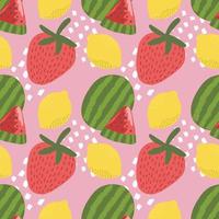 mixed fruits colourful pattern design