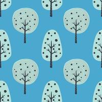cute colorful trees seamless pattern design for wallpaper vector